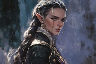 draw dnd character art design illustration, fantasy, game art, sheet, dnd party