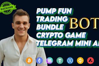 build your pump fun, trading volume, bundle bot, crypto game, telegram mini app