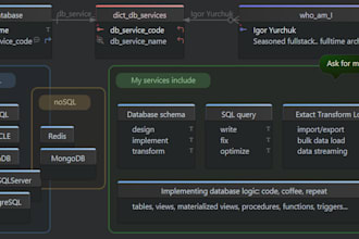 develop or fix database code and sql queries