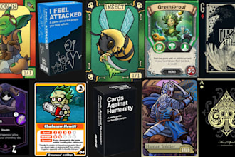 custom playing card design card game design game box tuck box board game design