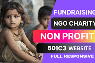 build nonprofit ngo charity 501c3 and donation fundraising website