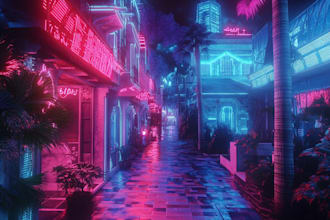 do awesom cyberpunk city concept art illustration