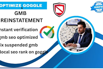 reinstate and fix suspended goggle my business profile optimize gmb  local seo