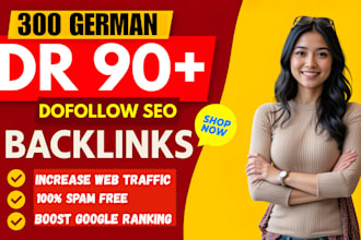 provide dr 90 plus dofollow german backlinks