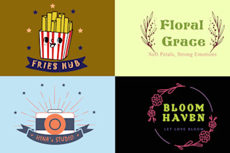 design retro vintage logo with 70s aesthetics