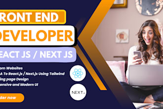 be your front end developer and convert figma to  react js, next js and tailwind