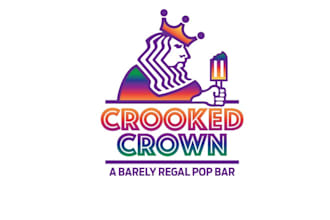 design playful barely regal pop bar logo
