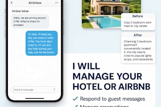 manage your airbnb or hotel guest communication and reservations