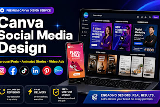 create social media carousel posts, animated ads, stories in canva