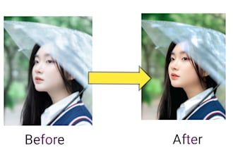 upscale image, enhance, sharpen, and fix blurry photo