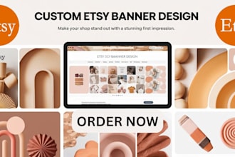 do etsy banner design, etsy logo, shop branding, etsy cover photo