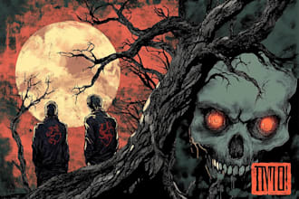 draw dark art and logo for merch, band need etc