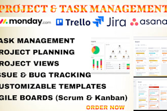 setup monday com trello asana  jira boards views  templates dashboards