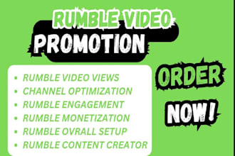 promote your rumble video or channel to real active audiences