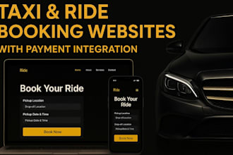 build taxi ride booking app chauffeur car rental vtc website payment integration