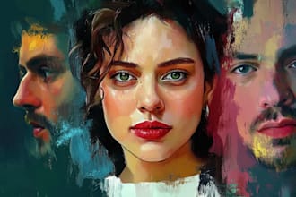 draw watercolor painting or digital art from your any photo