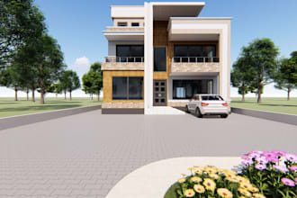 draft architectural drawing and 3d modelling in revit