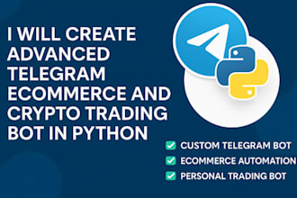 create advance telegram ecommerce personal trading bot with python