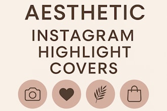 design aesthetic instagram highlight covers for your brand