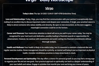 build your custom horoscope API and website