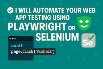 automate your web app testing using playwright or selenium