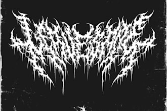 design band, metal, edm, or custom font logo