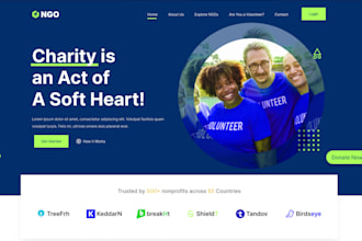 nonprofit website for charity, donation, fundraising, 501c3 crowdfunding and ngo