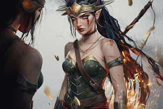 design concept art, characters and environments
