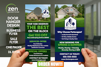 design sale flyer business door hanger one pager sell sheet