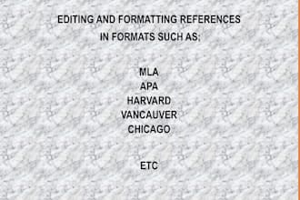 edit citations and make references in apa, mla, harvard and chicago formats