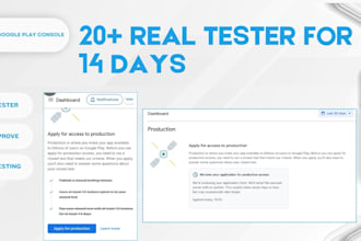 provide 12 or 20 real app tester for google play console close testing