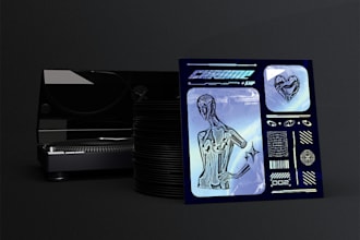 design techno futuristic album covers