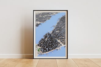 create stunning 3d city posters