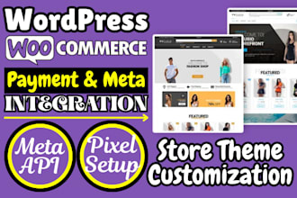 customize wordpress theme integrate woocommerce payment fix google meta API