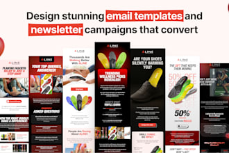 design responsive email templates and newsletters  for klaviyo and mailchimp