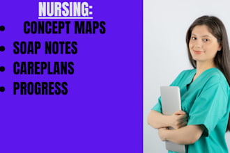 do concept maps, soap notes, , progess nursing tasks