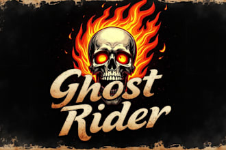 make amazing ghost rider logo within two day