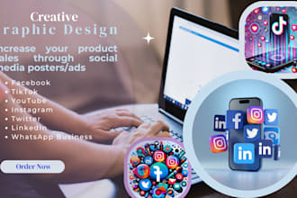 design creative social media posters and ads