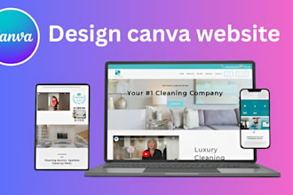 create canva website build canva website design canva landing page