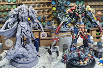 3d print and paint miniature painting warhammer 40k dnd figures
