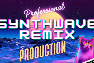 do professional synthwave, retrowave, 80s remix