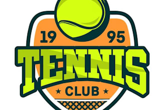 create modern tennis logo