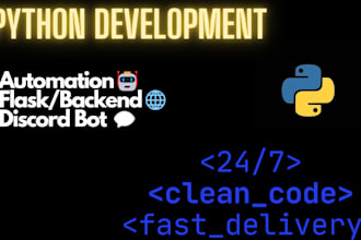 build python scripts, backend web apps, and discord bots
