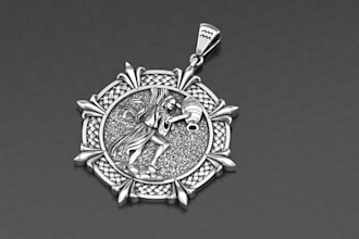 do 3d bas relief 3d pendant model 3d medallion 3d trophy design for printing