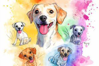 do your custom watercolor insect or animal illustration