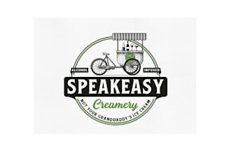 design unique food truck ice cream logo