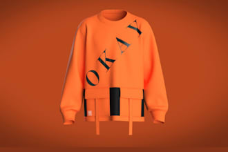 create 3d fashion cloth, 3d garment, hoodie, jacket, sweater, 3d textile design
