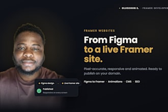 design and develop responsive framer websites