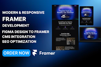 design and develop responsive framer websites