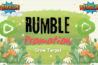 promote your rumble video or yt channel to boost views and subscribers
